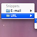 Snippet menu